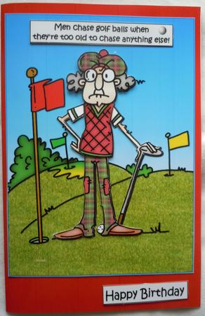 Gus Chases Golf Balls by Sharon Wilson