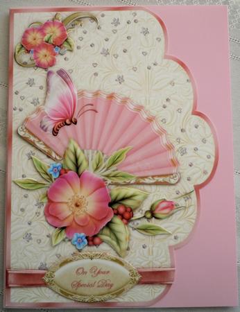 Fan De Fleur A4 Scallop Card Front by Sharon Wilson