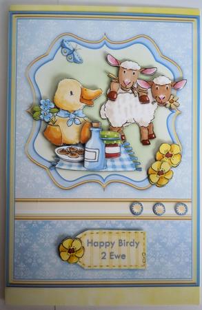 Happy Birdy 2 Ewe Topper & Decoupage by Sharon Wilson