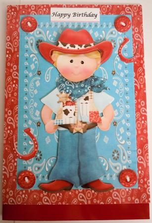 Cowboy in Blue Frame by Sharon Wilson