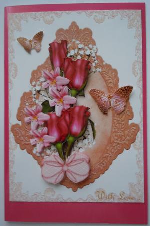 Roses Glory and Butterflie by Sharon Wilson