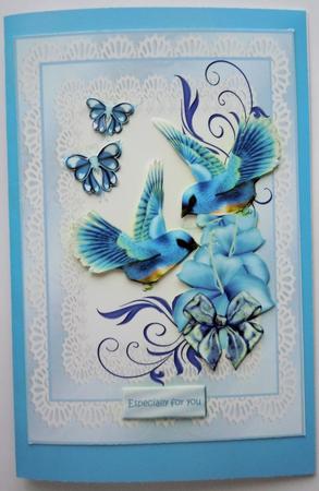 Oriental Birds & Butterflies Topper & Insert by Sharon Wilson