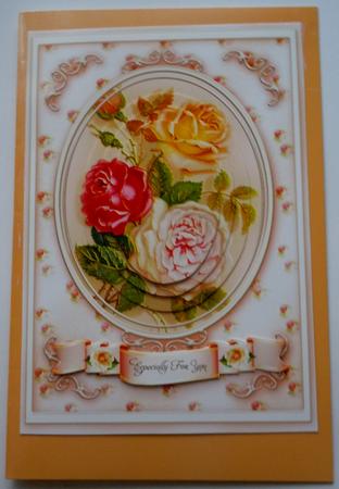Pretty Roses Pyramids Card by Sharon Wilson