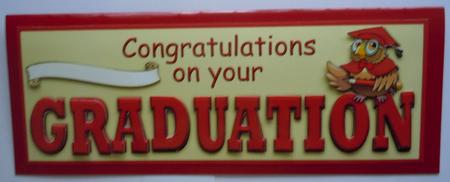 Congratulations on Your Graduation Wise Owl Large Dl Card by Sharon Wilson