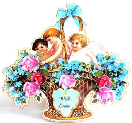 Angels Basket of Flowers by Sharon Wilson