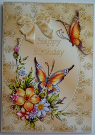 Flowers Butterflies and Bow by Sharon Wilson