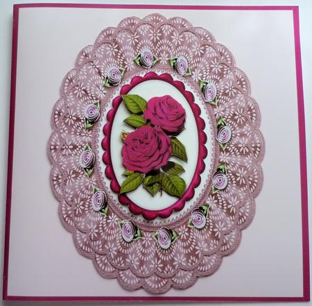 Oval Floral Toppers with Decoupage by Sharon Wilson