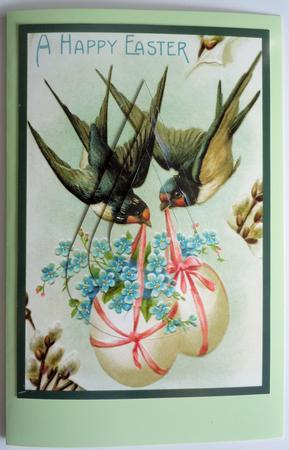Vintage Easter Birds Teardrop Pyramid by Sharon Wilson