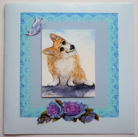 Corgi Dog Trying to Understand His Hoomun by Sharon Wilson