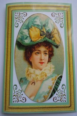 Vintage Lady in Elegant Hat A4 by Sharon Wilson