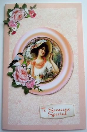 Coasters - 5 Beautiful Vintage Ladies #3-gold Frame by Sharon Wilson