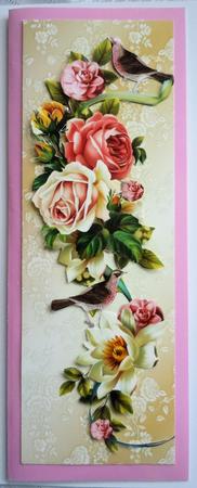 Beautiful Casacading Roses with Little Birds Tall Dl by Sharon Wilson