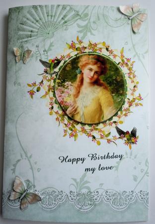 Coasters - 5 Beautiful Vintage Ladies #1-green Frame by Sharon Wilson
