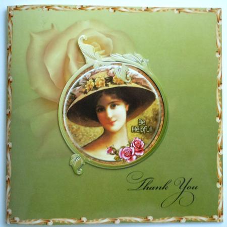 Coasters - 5 Beautiful Vintage Ladies #5-rust Frame by Sharon Wilson