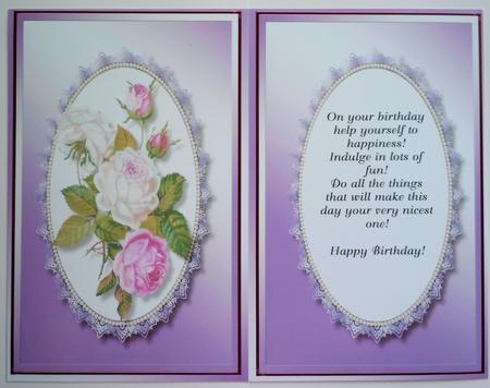 Incert Lilac with Roses  by Sharon Wilson