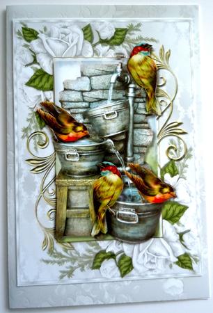 Beautiful Fountain and Birds Mini Kit by Sharon Wilson