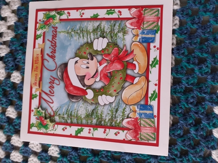 Mickys Christmas Wreath by Linda Wright