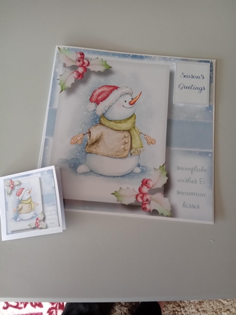 The Happy Snowman 1 8x8 by Linda Wright