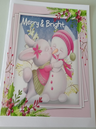 A5, Merry and Bright with Insert verse by Linda Wright