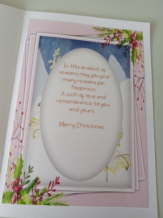 A5, Merry and Bright with Insert verse by Linda Wright