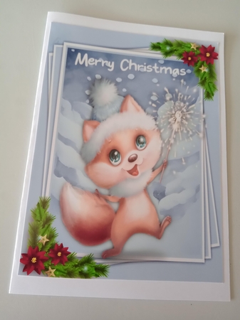 A5, Foxs Sparkler with Verse by Linda Wright