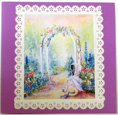 Garden Archway Topper and Background Sheet by Linda Wright