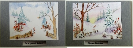 Winter Scenes2 for Christmas Cards, Toppers by Linda Wright