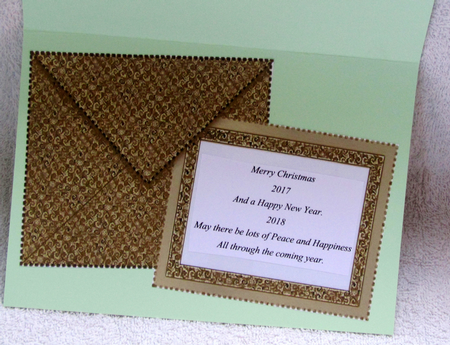 A5 Frames Shades of Golds Card & Envelope by Linda Wright