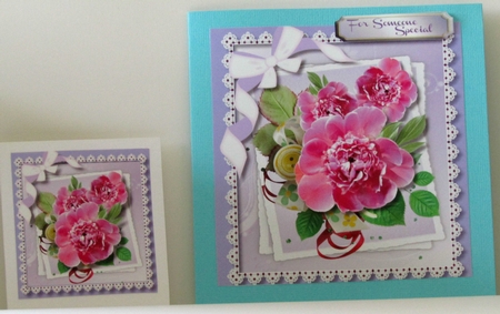 Beautiful Roses and Jewelled Lace  by Linda Wright