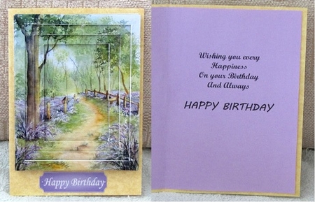 A Woodland Adorned with Pretty Lilac Flowers Tunnel Pyramids by Linda Wright
