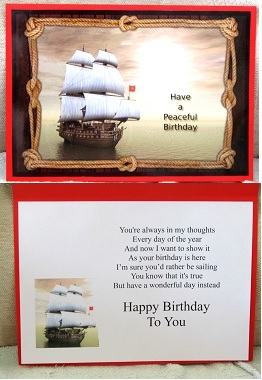 Sailboat Birthday A4 by Linda Wright