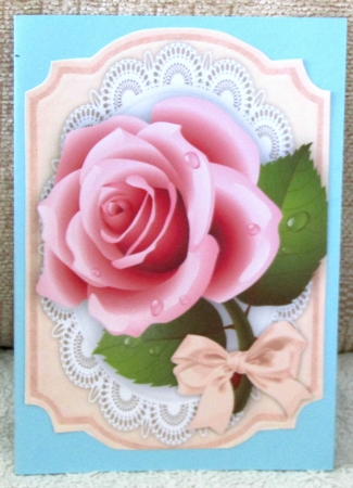 4 Lovely Roses Toppers on Lace  by Linda Wright