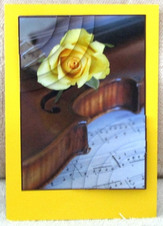 Violin and Rose Duo Corner Stacker by Linda Wright