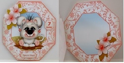 Girly Puppy Large Octagonal Card Kit by Linda Wright