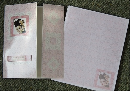 Geisha tea bag folding card and envelope kit by Linda Wright