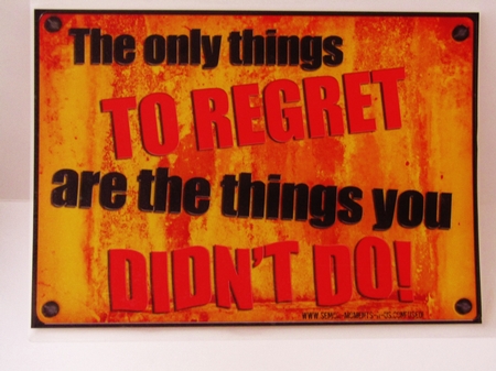 A4 Fun Novelty Regrets - Senior Moment Saying Card Topper by Linda Wright