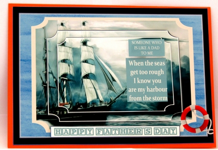 Youre My Harbour From The Storm Fathers Day or Dads/Step Dads Birthday by Linda Wright