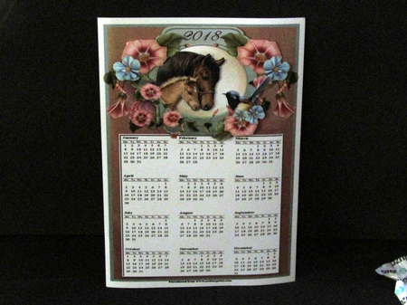 Mini Kit- A4 Beautiful Mare and Foal Calendar for 2025  #12 by Linda Wright