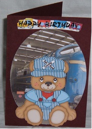 4 Train Driver Bear Toppers by Linda Wright