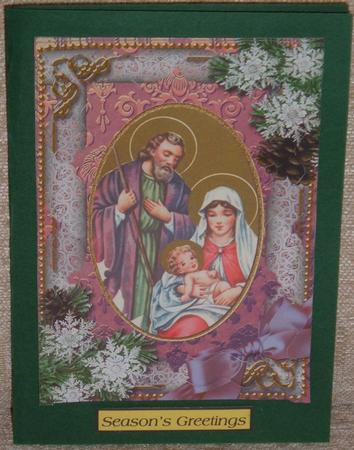 Religious Snow 7x5in Spiral Wavy Edge Stacker by Linda Wright