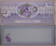 Lge Dl Violas & Butterfly a Touch of Elegance Easel Kit by Linda Wright