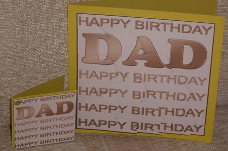 Birthday Dad Shell Edged Corner Side Stacker by Linda Wright