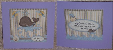 Whale of a Time Card & Insert + 7 Various Sentiments by Linda Wright