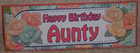 Large Dl Birthday Roses Aunty 3D Decoupage by Linda Wright