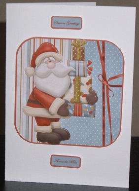 Santa with Lots of Pressies by Linda Wright