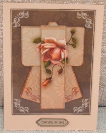 Rose Delight Kimono Card in Peach Mini Kit by Linda Wright