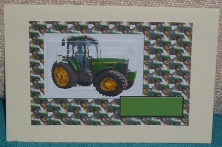 Tractor Card Front by Linda Wright