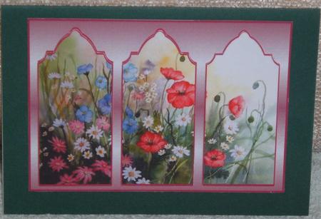 Meadow Flowers Triptych by Linda Wright