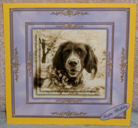 Dog Portrait Pyramid Topper by Linda Wright