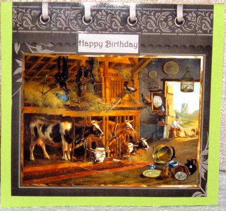 Barn Sale Card with Oval Layers by Linda Wright